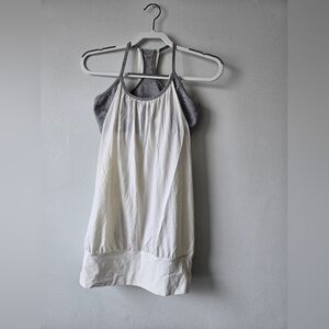 Lululemon No Limits Tank Gray White 8